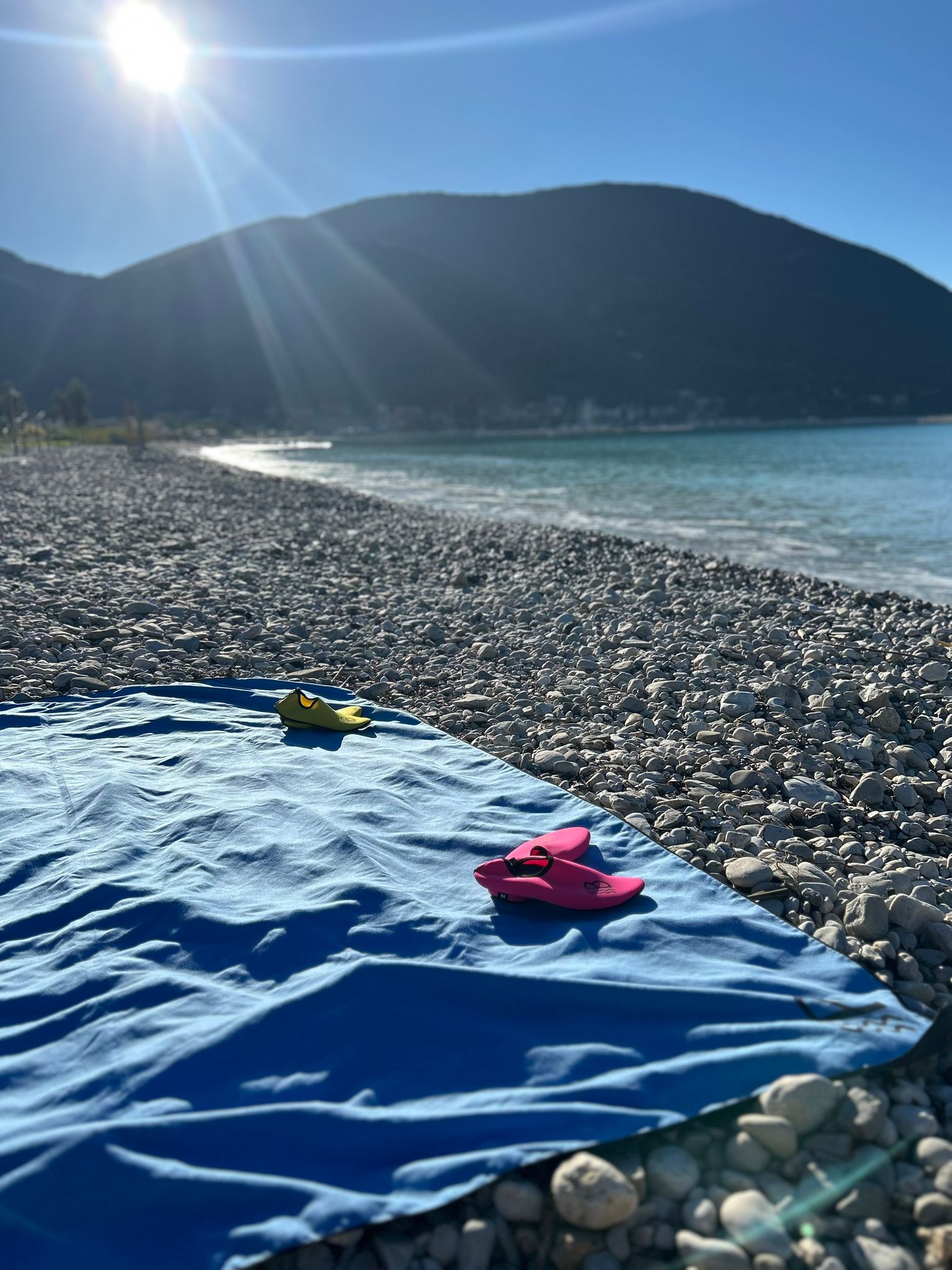 Two Pairs of Shoes & One Double Sized Microfibre Towel/ Picnic Blanket - Image 2