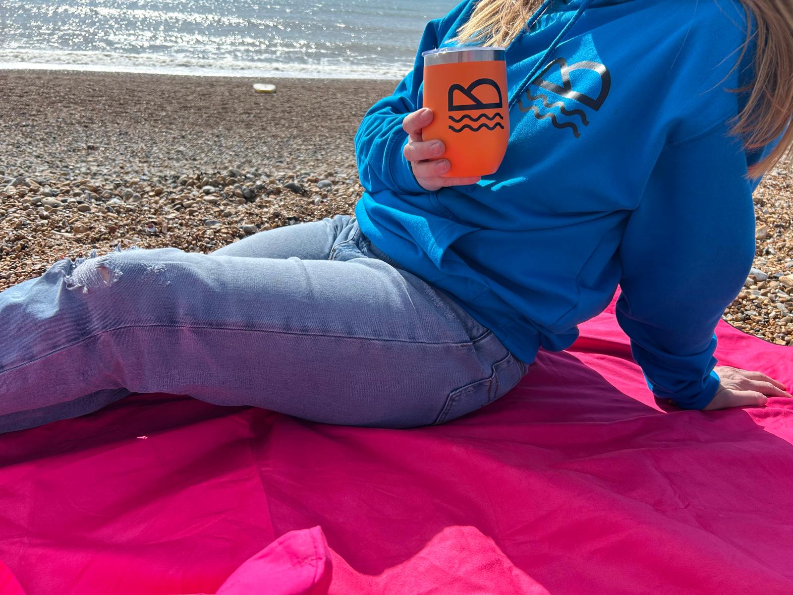 Horizon Blue Adult Hoodie - Image 2